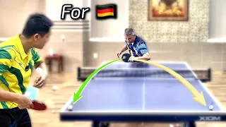 How to do Forehand Push with Long Pimples |  Tutorial for German 🇩🇪