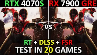 RTX 4070 SUPER vs RX 7900 GRE | Test in 20 Games | 1440p - 2160p | Performance battle! 🔥 | 2024