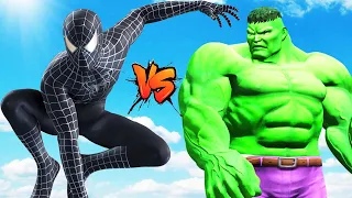 Black Spider Man VS Hulk Epic Battle | GTA V | Redux Mango