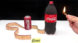 Coke Match Chain Reaction Domino effect Experiment 😱