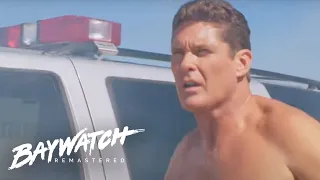 FIREWORK DISASTER Unfolds On Baywatch! Mitch & The Team Launch A Rescue!