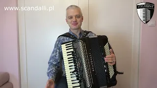 Akordeon Scandalli Super VI (piccolo/wysoka oktawa + tremolo 10, LMMH) - prezentacja modelu