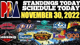 Pba Schedule Today November 30, 2022|Ginebra vs Converge|PBA Standing Today|PBA Games Results Today