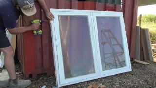 Window Installation Shipping Container Project Build Part 3