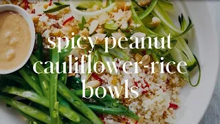 Spicy peanut cauliflower-rice bowls | Week Light by Donna Hay