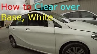 How to Spray Clear over base White