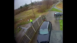 Man crashes scooter into gate