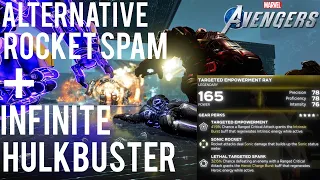 ALTERNATIVE ROCKET SPAM + INFINITE HULKBULKBUSTER IRON MAN BUILD | Marvel's Avengers