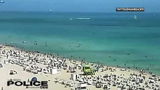 Video shows helicopter crash into ocean near Miami Beach swimmers