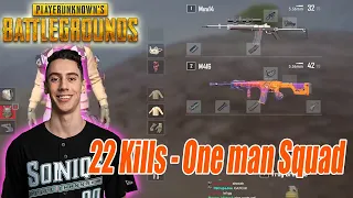 TGLTN |22 Kills| Top 1 One man Squad (1 vs 4 - Miramar)