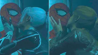 Mary Jane and Black Cat Kiss Spider Man Comparison - RE2 Spider Man PS4 Mod