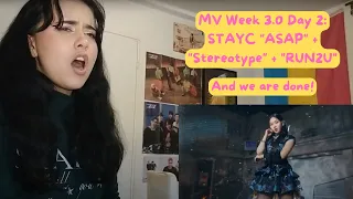 All iconic!! | MV Week 3.0 Day 2: STAYC "ASAP" + "Stereotype" + "RUN2U" MVs FIRST REACTION