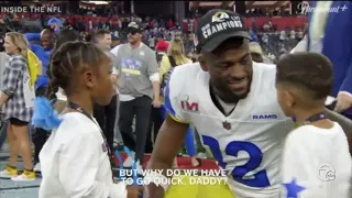 Here's the moment Rams WR Van Jefferson found out his wife was in labor after the Super Bowl