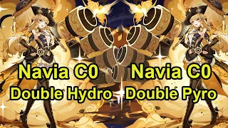 Navia C0 Double Hydro & Navia C0 Double Pyro Spiral abyss floor 12 Genshin Impact