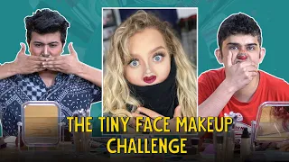 Guys Try The Tiny Face Makeup Challenge Ft. Biswas & Akshay | Ok Tested