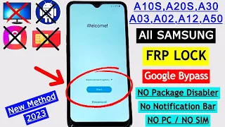 Samsung A02,A03,A10,A12,A20,A30,A50 FRP Bypass Android 11/12 | Google Account Unlock Without PC 2023