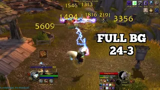 24-3 Full BG ELE Shaman (Top DMG) WotLK Solo PvP - Rakzo