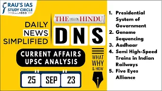 The Hindu Analysis | 25 September, 2023 | Daily Current Affairs | UPSC CSE 2023 | DNS