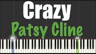 Crazy - Patsy Cline - Piano Tutorial
