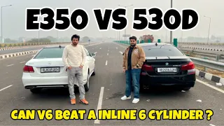 MERCEDES E350 V6 VS BMW 530D: DRAG RACE | Watch Till End🔥