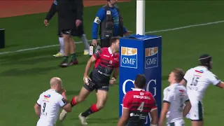 TOP 14 - Essai de Paul GRAOU (ST) - Stade Toulousain - Section Paloise - Saison 2022/2023