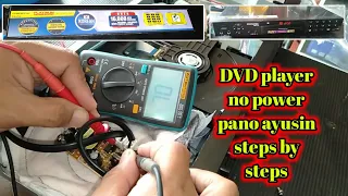 Pano ayusin steps by steps ang totally no power na dvd player powerd by platinum
