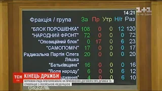 Кінець дружби: Верховна Рада підтримала припинення договору про співпрацю с РФ