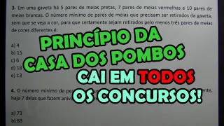 PRINCÍPIO DA CASA DOS POMBOS - 7 QUESTÕES CONCURSO