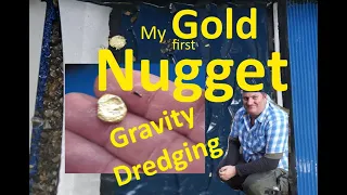 My first Gold Nugget Gravity Dredging for GOLD in Crevices ! Goldwaschen, Goldsuche Goldrush Outdoor