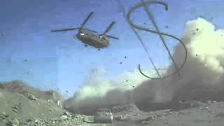 CH-47 Chinook landing / приземление вертолета Чинук