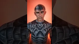 Turning into Guts from Beserk using ONLY paint 🎨🖌️ #makeuptransformation #guts #beserk #anime