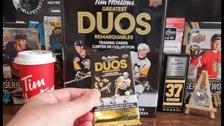 TIM HORTONS 2023-24 GREATEST DUOS TRADING CARDS NHL UPPER DECK HOCKEY CARDS 20 PACKS OPENING PART 3
