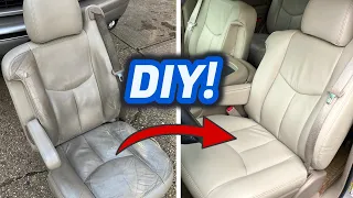 I TRANSFORMED My Tahoe’s Filthy Old Leather Seats