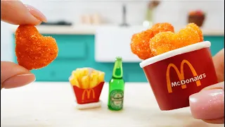 Mini Food Challenge 🍟 How To Cook Crispy Miniature Chicken Balls McDonald's Style🐥My Mini Kitchen