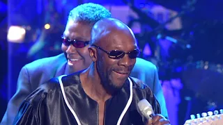 Isaac Hayes performs "Shaft" at the 2002 Rock & Roll Hall of Fame Induction Ceremony