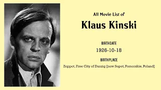 Klaus Kinski Movies list Klaus Kinski| Filmography of Klaus Kinski