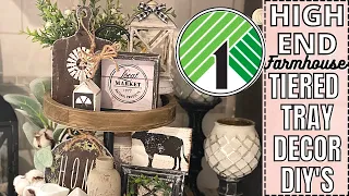 ⭐️DOLLAR TREE TIERED TRAY DECOR DIY'S | CHEAP AND EASY FARMHOUSE DOLLAR TREE DIY'S ⭐️