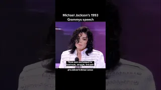 Michael Jackson's 1993 Grammys Speech #Shorts