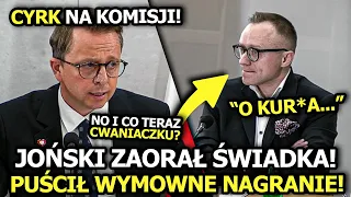 JOŃSKI ZAORAŁ ŚWIADKA! NIEOCZEKIWANIE WŁĄCZYŁ OBCIĄŻAJĄCE NAGRANIE! "JEST PANU WSTYD ZA TO!?"