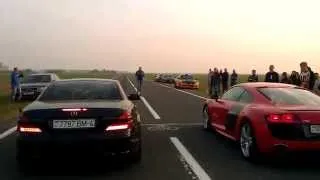 Audi R8 V10 VS Mercedes Benz SL 55 AMG PP PERFOMANCE