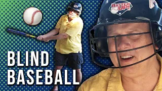 Blind Person Faces His Fears At The Batting Cage