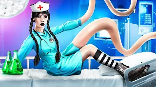 Wednesday Addams Became a Doctor! Superheroes in Real Life!