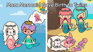 Mom Mermaid Gave Birth to TWINS but …🥺🥀 Sad Story | Toca Boca