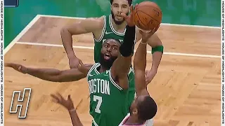 Jaylen Brown Makes a CLUTCH DEFENSIVE PLAY Over Alec Burks - Knicks vs Celtics | April 7, 2021