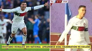 CR7 | Ronaldo Goal celebration vs Iceland on his 200th Match for Portugal