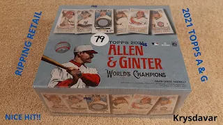 OPENING A WHOLE RETAIL BOX OF 2021 TOPPS ALLEN & GINTER BASEBALL CARDS | NICE HIT!