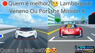 Quem é melhor?!🤔 Lamborguini Veneno Ou Porsche Mission X  (Car Dealership Tycoon)