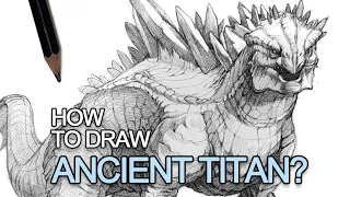 how to draw shimo / prehistoric monster / palaeotherium / animals / dinosaur / Godzilla X Kong