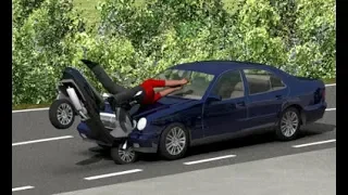 George Clooney Scooter Crash Simulation