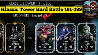 Klassic Tower Hard Battle 191-199 Fight + Rewards | MK Mobile